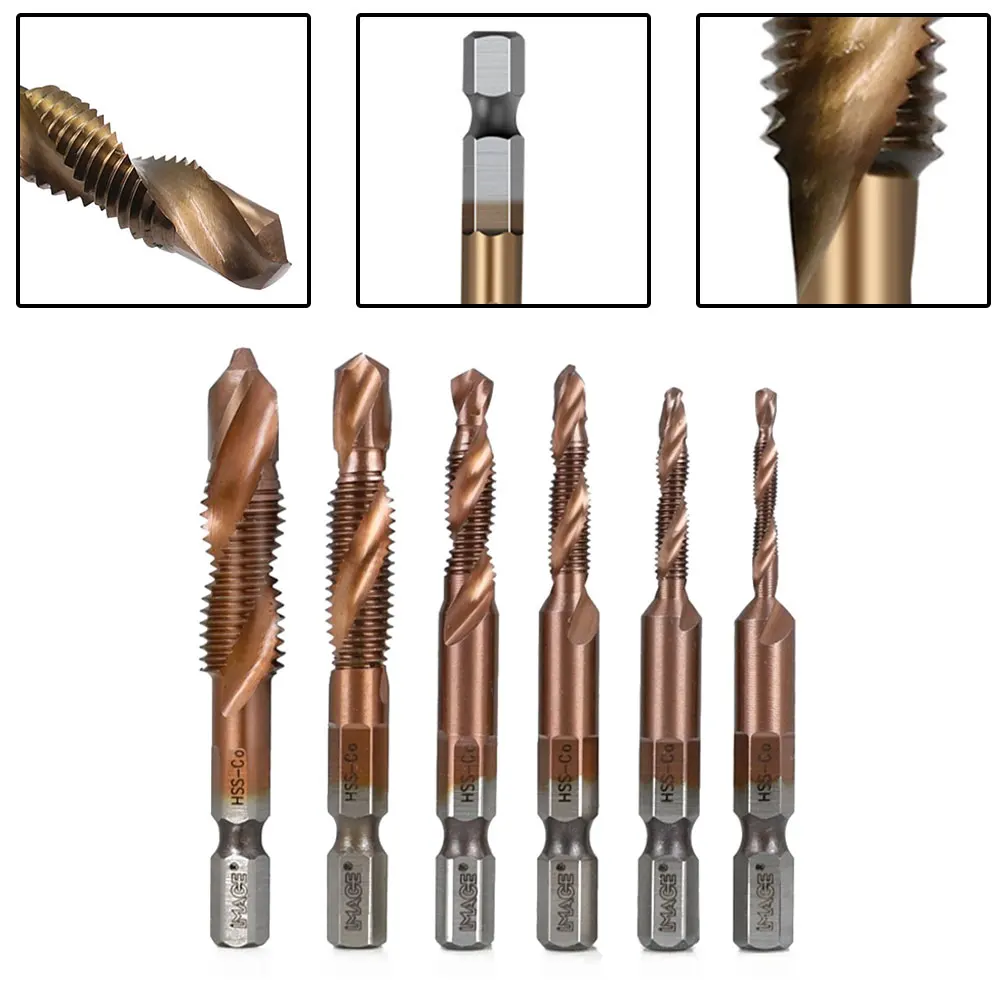 1pc Tap Drill Bit M3-M10 HSS-M2-Co 6.35mm Hex Shank For Drilling Steel Plate 2-4mm 304 118° X Bit Design Power Tools Accessories
1pc Tap Drill Bit M3-M10 HSS-M2-Co 6.35mm Hex Shank For Drilling Steel Plate 2-4mm 304 118° X Bit Design Power Tools Accessories