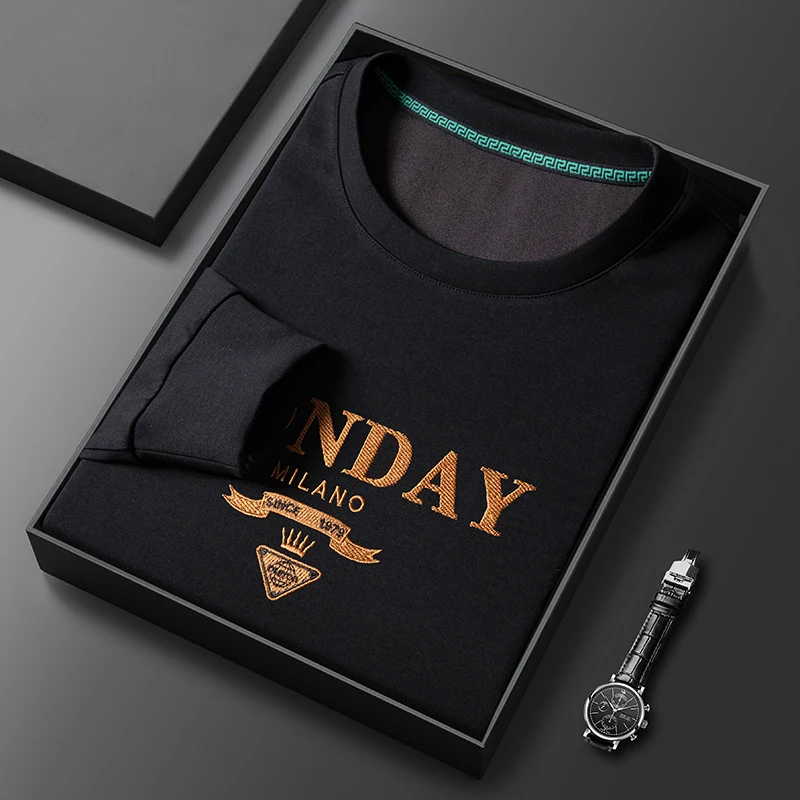 T Shirts For Men 2022 New Spring Autumn Men's O-Neck Shirt Pullover Fashion Designe Clothing Round Neck Letter Embroidery Autumn
T Shirts For Men 2022 New Spring Autumn Men's O-Neck Shirt Pullover Fashion Designe Clothing Round Neck Letter Embroidery Autumn