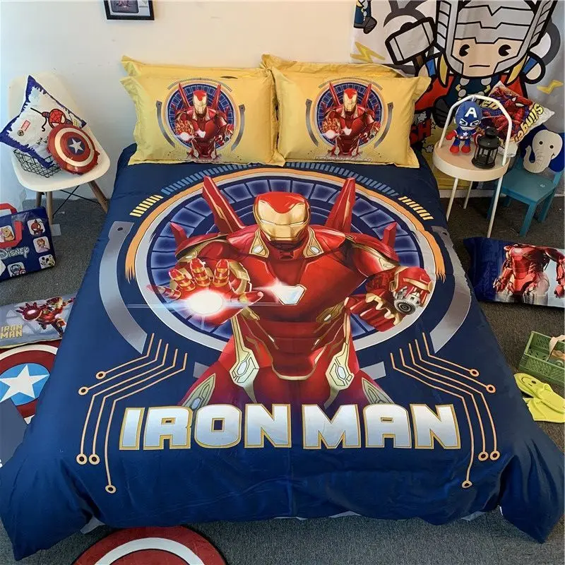 Marvel Iron Man Thor Spiderman New Creative Personalized Cartoon Picture Pure Cotton Bed Sheets and Quilt Covers Three-piece Set
Marvel Iron Man Thor Spiderman New Creative Personalized Cartoon Picture Pure Cotton Bed Sheets and Quilt Covers Three-piece Set