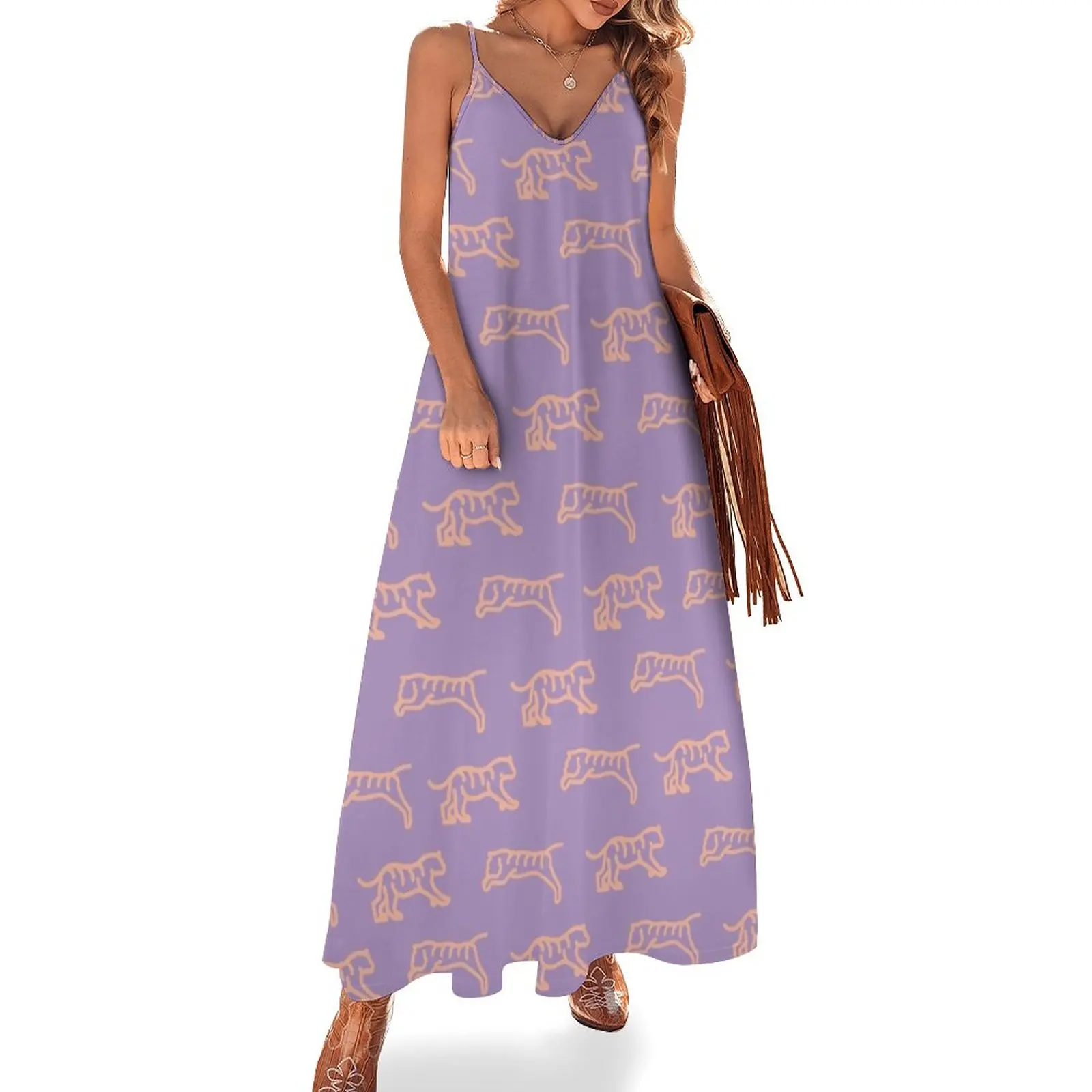 

New Sherbet Tigers Sleeveless Dress beach outfits for women women party dresses elegant dress
