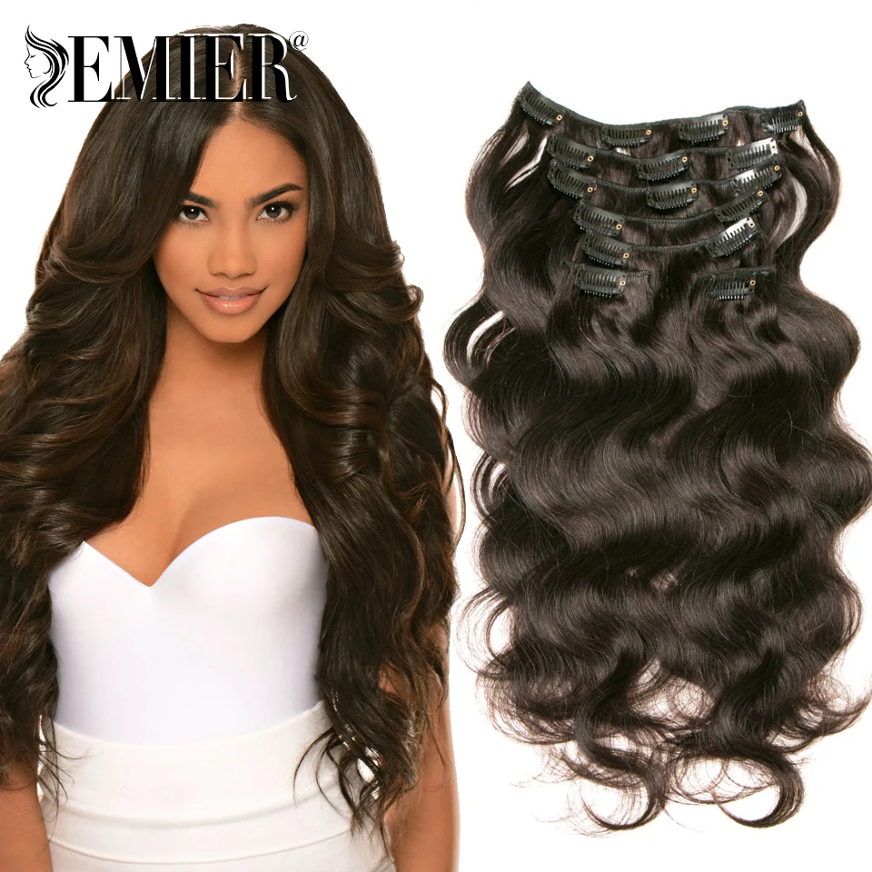 Body Wave Clip in Hair Extensions for Black Women Natural Black Color 7Pcs with 16Clips Full Head Brazilian Human Hair
Body Wave Clip in Hair Extensions for Black Women Natural Black Color 7Pcs with 16Clips Full Head Brazilian Human Hair