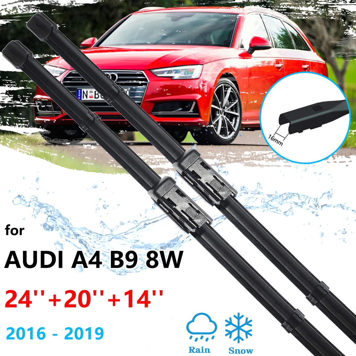 Для Audi A4 B9 8W 2016 2017 2018 2019 Wagon передние и задние дворники лобовое стекло щетки для ветрового стекла чистящий резак автомобильные аксессуары
Для Audi A4 B9 8W 2016 2017 2018 2019 Wagon передние и задние дворники лобовое стекло щетки для ветрового стекла чистящий резак автомобильные аксессуары