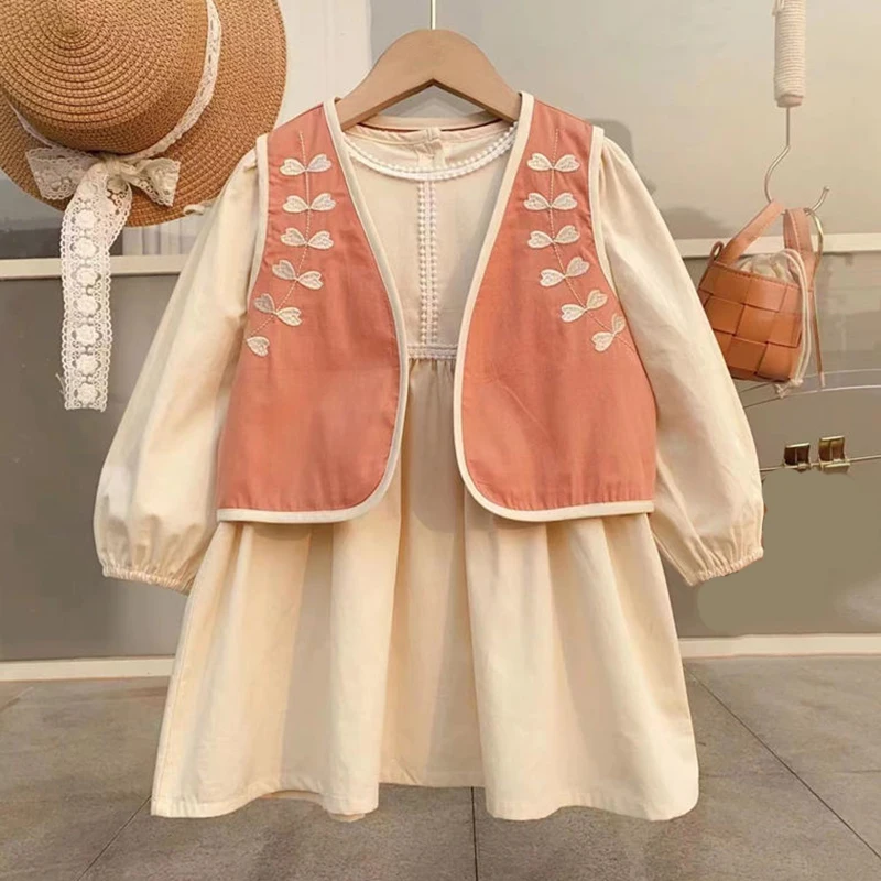 2023 New Long Sleeved Dress+Vest 2Pcs Autumn Girl Suit Casual Set Dress For Girl Kid Clothes For 3-7 Years
2023 New Long Sleeved Dress+Vest 2Pcs Autumn Girl Suit Casual Set Dress For Girl Kid Clothes For 3-7 Years