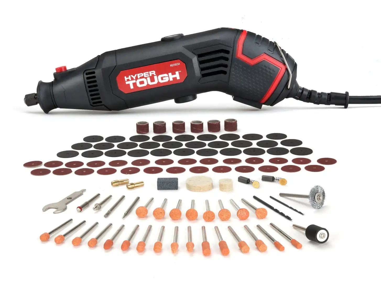 Hyper Tough 1.5 Amp Corded Rotary Tool, Variable Speed with 105 Rotary Accessories & Storage Case, 120 Volts
Hyper Tough 1.5 Amp Corded Rotary Tool, Variable Speed with 105 Rotary Accessories & Storage Case, 120 Volts