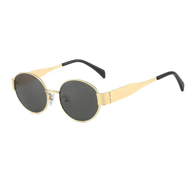 

2024 Oval Sunglasses Women Brand Designer High Quality Alloy Frame Gradient UV400 Lens Shades Female Oculos De Sol Eyewear
