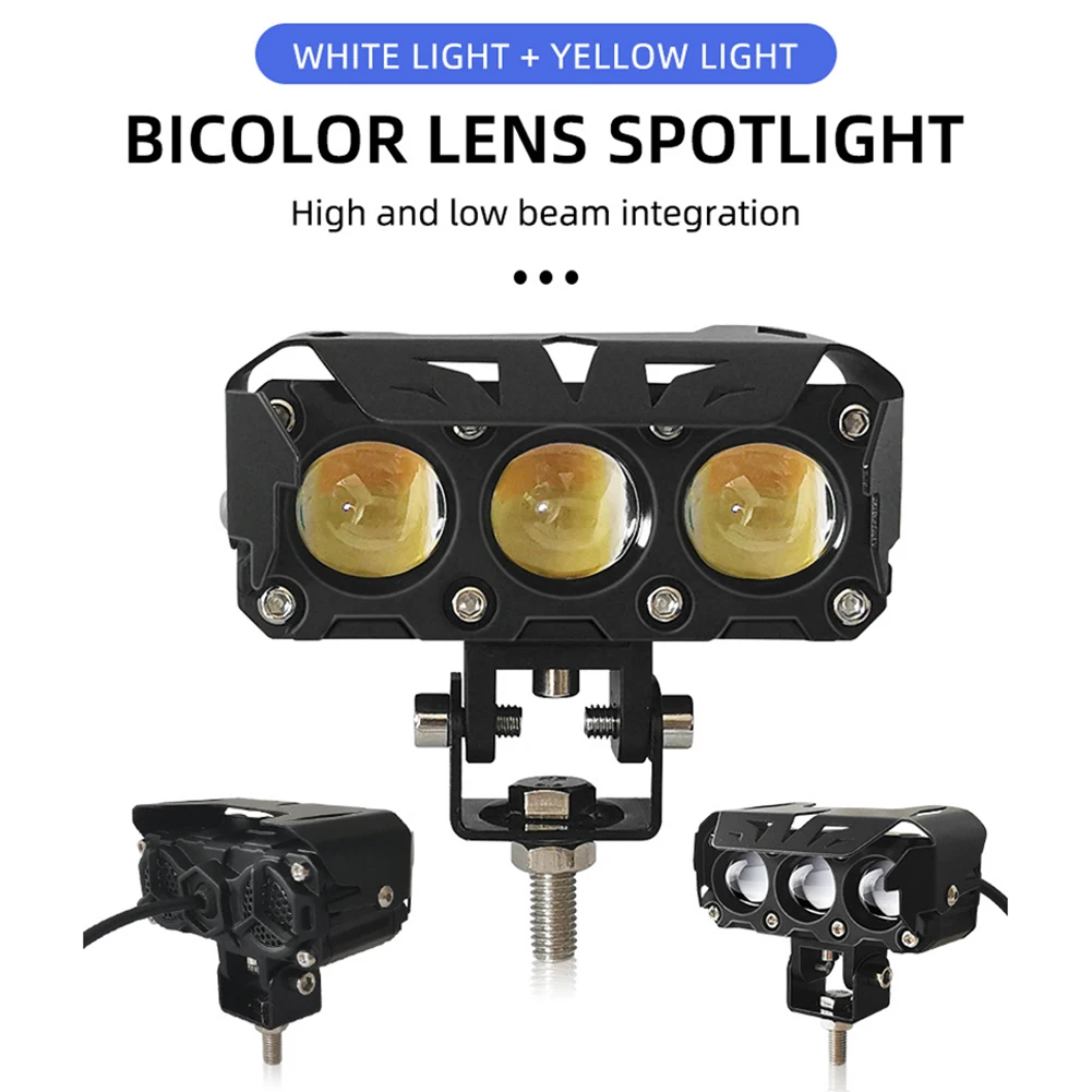 Led WorkLight 3Leds Dual Color 3000K 6500K White Yellow Spotlight Moto Lights 2024 Hot Sale Brand New And High Quality
Led WorkLight 3Leds Dual Color 3000K 6500K White Yellow Spotlight Moto Lights 2024 Hot Sale Brand New And High Quality