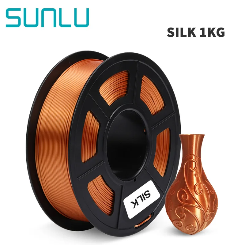 

SUNLU 3D Printer SILK PLA Filament 1.75mm 1KG With Neatly Wound High Toughness For 3D Pen Materials Shipping From Russia