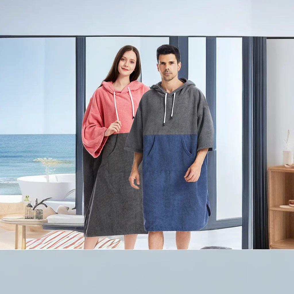 Sun Protection Bathrobe Bath Towel Extra Large Hooded Beach Wetsuit Towel Changing Robe Quick Dry Microfiber Towelling For Adult
Sun Protection Bathrobe Bath Towel Extra Large Hooded Beach Wetsuit Towel Changing Robe Quick Dry Microfiber Towelling For Adult