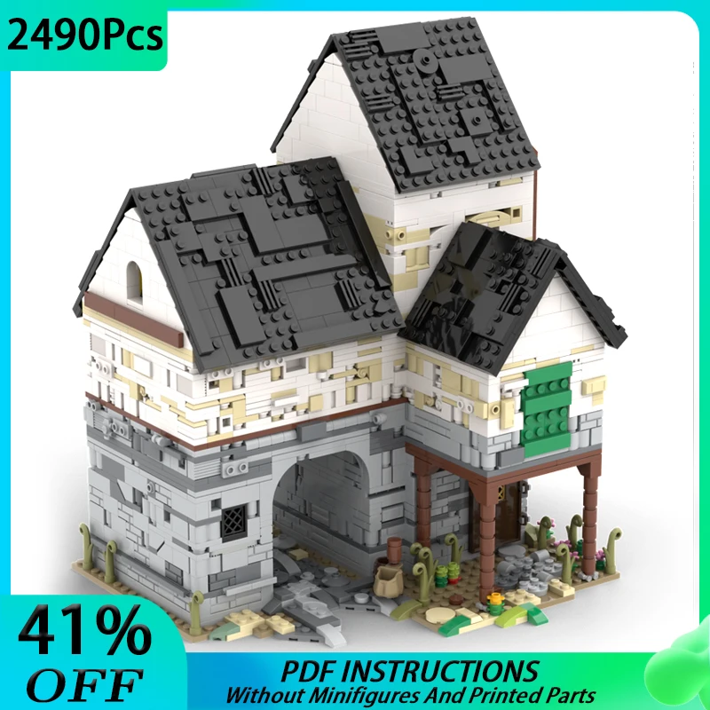 

MOC Medieval Customs House Modular Street View Building Blocks DIY Assembly Architecture Bricks Children Toys Birthday Gifts
