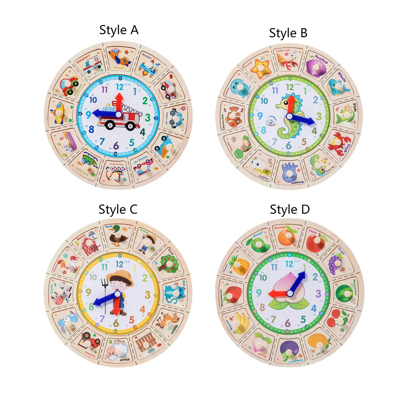 Learning Plaything Puzzle Early Educational Toys Puzzle Life Skills Training Games Wooden Clock Toy for Kindergartner Children
Learning Plaything Puzzle Early Educational Toys Puzzle Life Skills Training Games Wooden Clock Toy for Kindergartner Children
