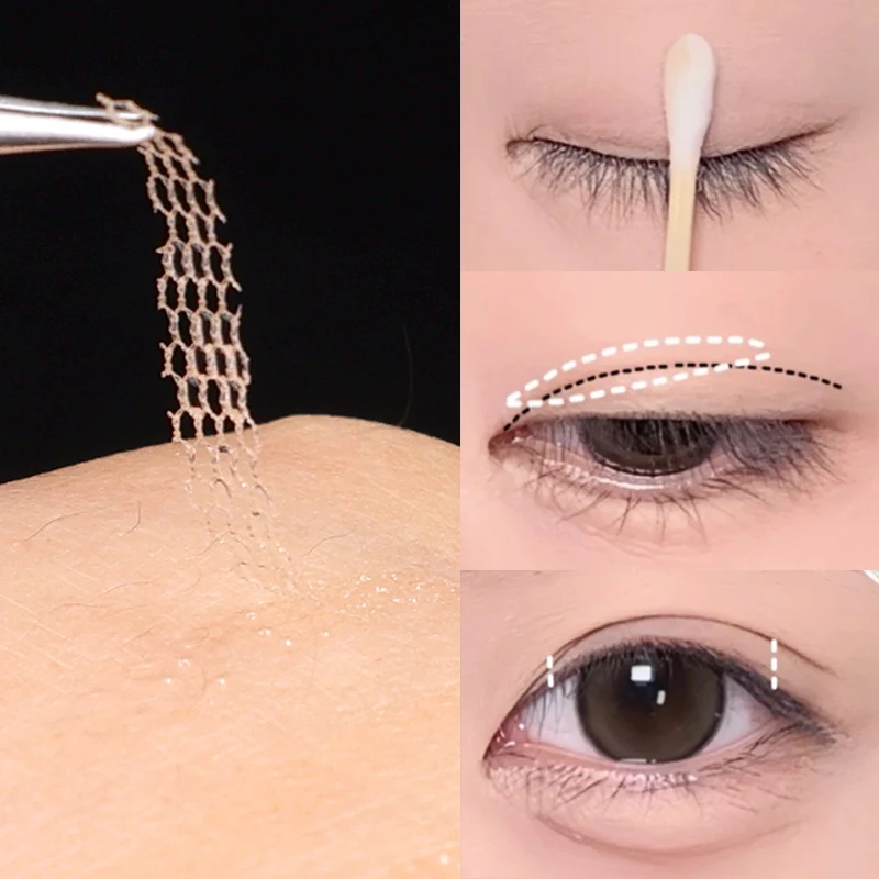 

360/600PCS Double Eyelash Tape Invisible Eyelid Lift Band Self Adhesive Transparent Eyelid Decals Fiber Waterproof Eye Stickers