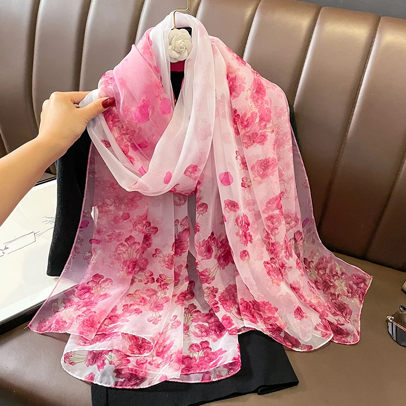 Spring Summer Women Travel Sun Resistance Flower Printed Shawl Ladies Rose Red Soft Long Silk Foulard Gauzy Chiffon Scarf
Spring Summer Women Travel Sun Resistance Flower Printed Shawl Ladies Rose Red Soft Long Silk Foulard Gauzy Chiffon Scarf