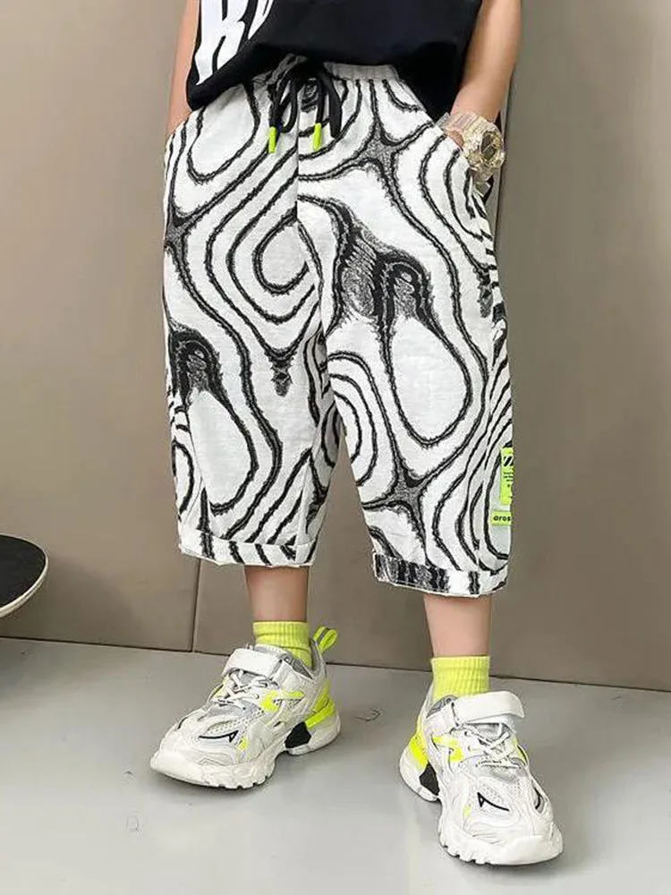 Popular Zebra Print Children's Shorts Summer Boys Breathable Thin Cropped Pants Big Children's Loose Casual Pants
Popular Zebra Print Children's Shorts Summer Boys Breathable Thin Cropped Pants Big Children's Loose Casual Pants