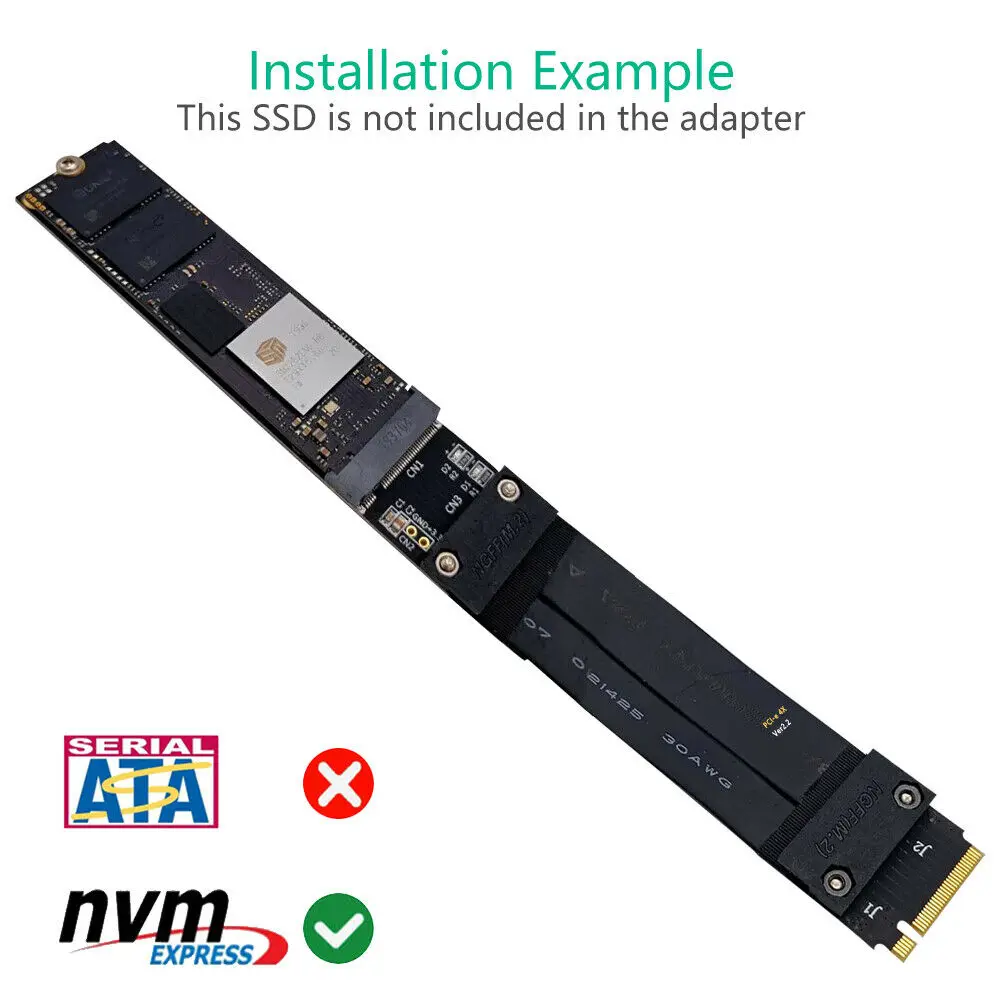 Удлинительный кабель R44SF M.2 NVMe SSD R24SF M.2 NVMe SSD к PCIe x4 расширенный кабель
Удлинительный кабель R44SF M.2 NVMe SSD R24SF M.2 NVMe SSD к PCIe x4 расширенный кабель