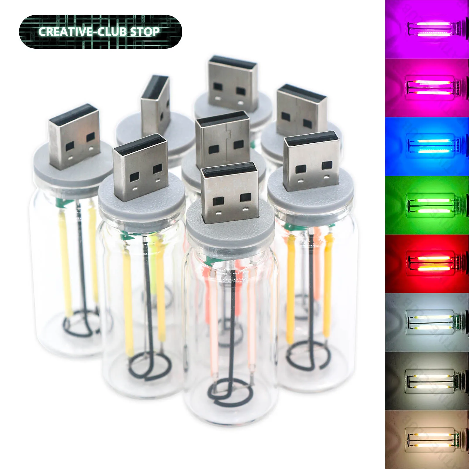 

4pcs Mini USB Touch Dimmable Night Light Portable LED Lamp Bulb for Bedroom Atmosphere Lights Decorative Lamp Bedside Lighting