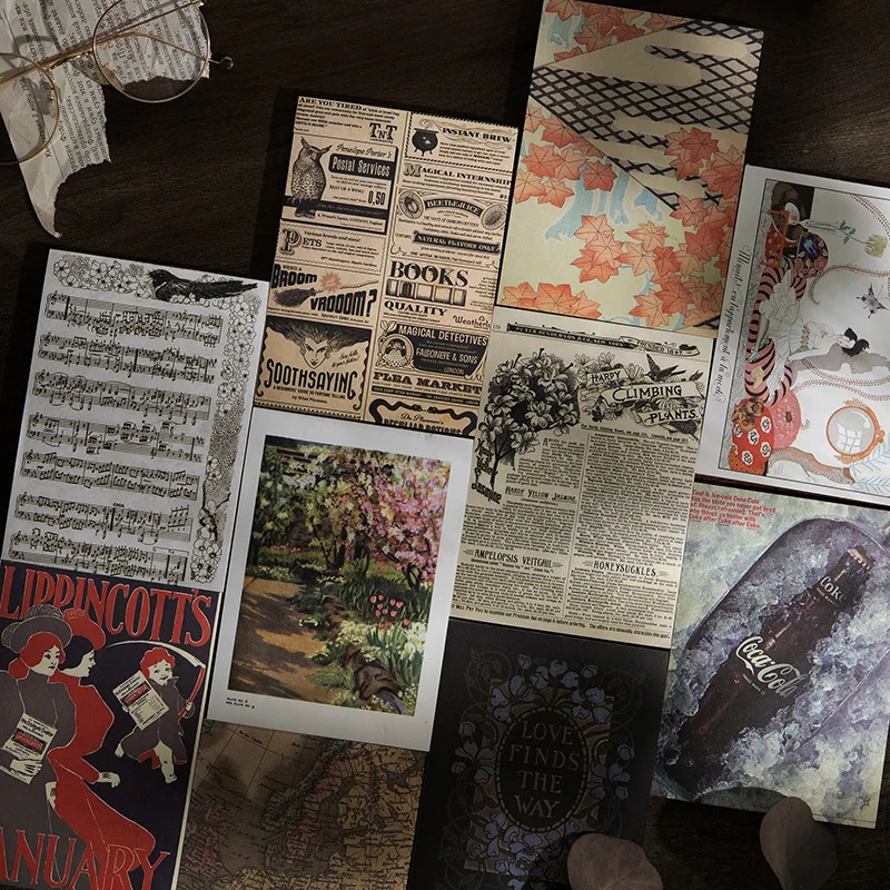 Yoofun Retro Post Magazine Map Material Pack Scrapbooking Decor Paper for Craft Making Collage Junk Journal DIY Stationery
Yoofun Retro Post Magazine Map Material Pack Scrapbooking Decor Paper for Craft Making Collage Junk Journal DIY Stationery
