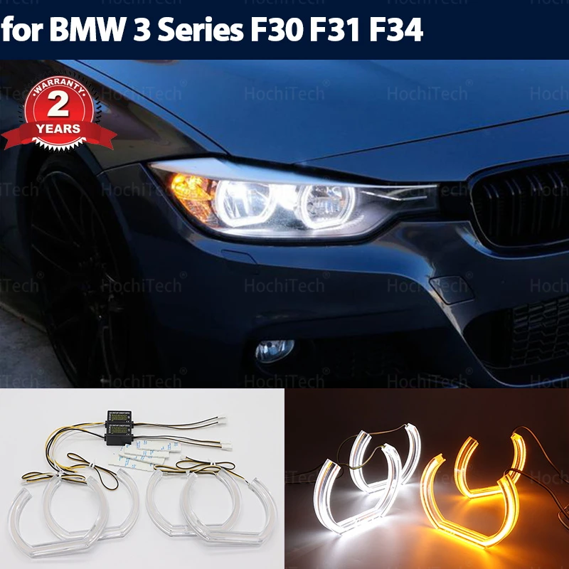 

DTM Angel Eyes LED For BMW 3 Series F30 F31 F34 2012 2013 2014 2015 2016 DRL Halo M4 Style White Light Kit Accessories