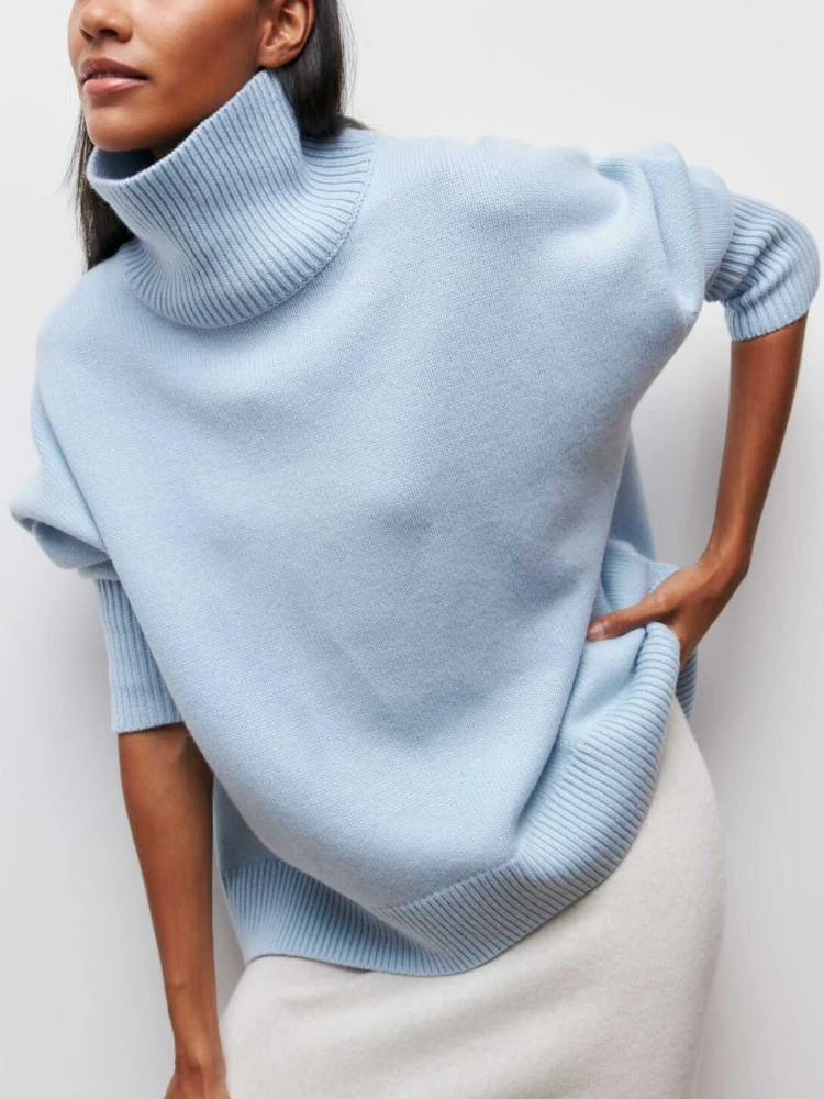New Winter Vintage Long Sleeve Pullover Women's Sweater Knit Tops 2023 Fashion High Collar Loose Warm Women's Knitwears 29023
New Winter Vintage Long Sleeve Pullover Women's Sweater Knit Tops 2023 Fashion High Collar Loose Warm Women's Knitwears 29023