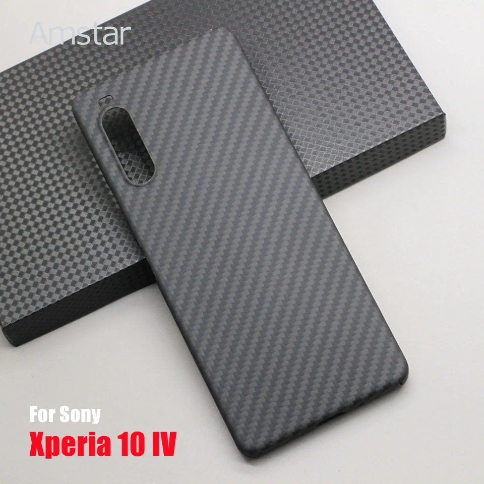 

Чехол Amstar из углеродного волокна для телефона Sony Xperia 10 IV III, высококачественные ультратонкие чехлы из арамидного волокна в деловом стиле для Xperia 10 IV