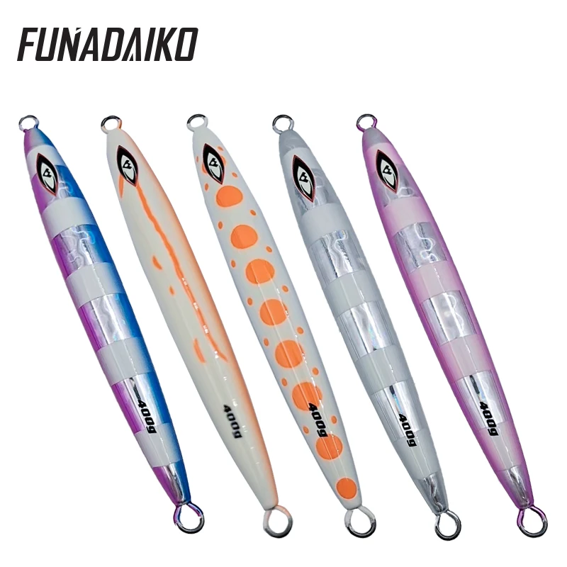 FUNADAIKO isca artificial fishing jig metal jig lure slow jig jigging lures spoon fishing lures jig 270g 400g
FUNADAIKO isca artificial fishing jig metal jig lure slow jig jigging lures spoon fishing lures jig 270g 400g