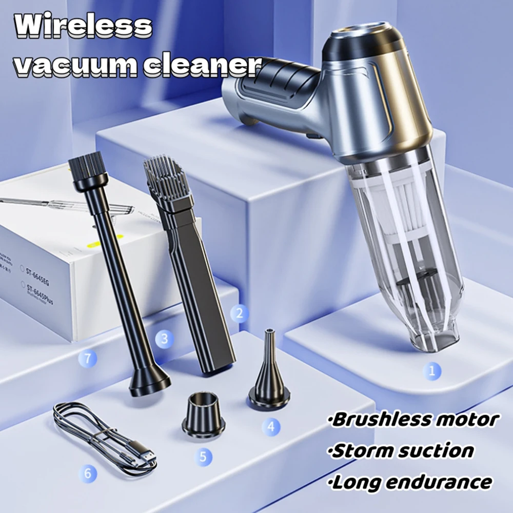 Wireless Car Vacuum Cleaner Strong Suction Handheld Portable Auto Vacuum Home&Car Dual Use Mini Vacuum Cleaner Home Appliance
Wireless Car Vacuum Cleaner Strong Suction Handheld Portable Auto Vacuum Home&Car Dual Use Mini Vacuum Cleaner Home Appliance