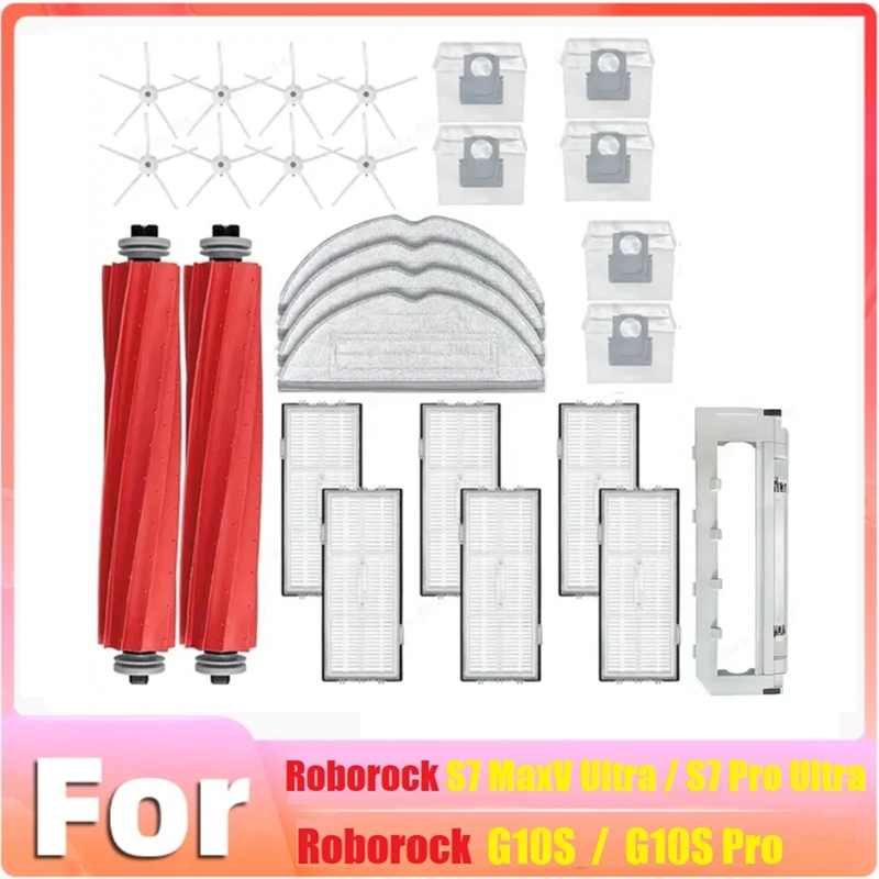 Запчасти для робота-пылесоса Roborock S7 Maxv Ultra/S7 Pro Ultra / G10S/ G10S PRO, основная боковая щетка, фильтр, мешок для швабры, 27 шт.
Запчасти для робота-пылесоса Roborock S7 Maxv Ultra/S7 Pro Ultra / G10S/ G10S PRO, основная боковая щетка, фильтр, мешок для швабры, 27 шт.