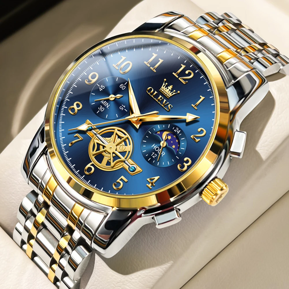 JSDUN Original Watch Quartz for Men Business High Quality Lunar Phase Sports Chronograph Stainless Steel Waterproof Reloj Hombre
JSDUN Original Watch Quartz for Men Business High Quality Lunar Phase Sports Chronograph Stainless Steel Waterproof Reloj Hombre