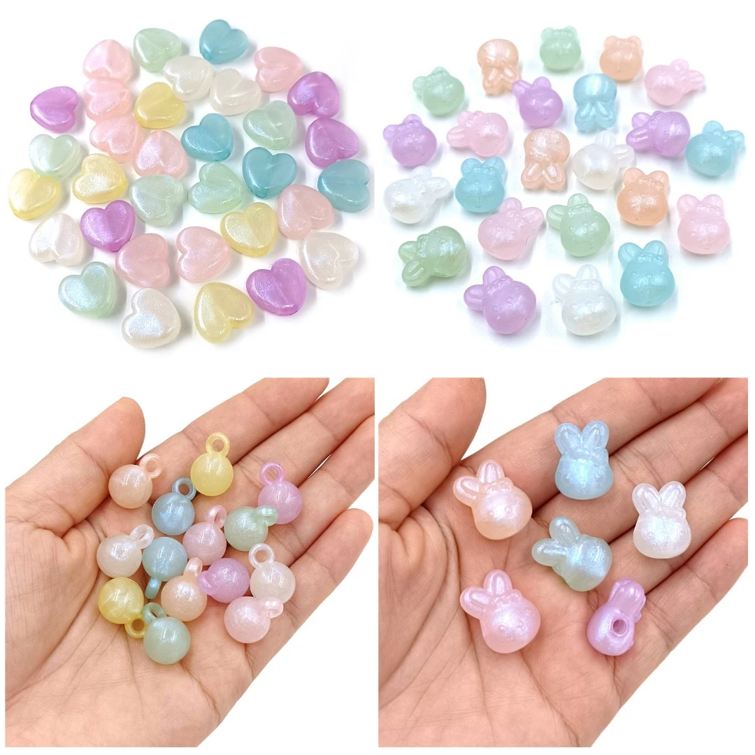 10Pcs/bag Arcylic Fluorescent Bowknot Rabbit Flat Love Heart Beads DIY Round Pendant Jewelry Accessories
10Pcs/bag Arcylic Fluorescent Bowknot Rabbit Flat Love Heart Beads DIY Round Pendant Jewelry Accessories