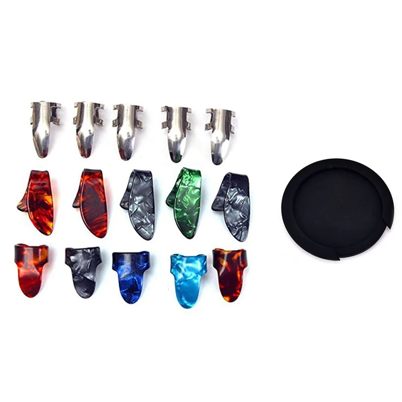 15Pcs Guitar Picks Humb Finger Picks Metal + Plastic With Silicone Guitar Sound Hole Cover Mute Silencer Cover -S
15Pcs Guitar Picks Humb Finger Picks Metal + Plastic With Silicone Guitar Sound Hole Cover Mute Silencer Cover -S