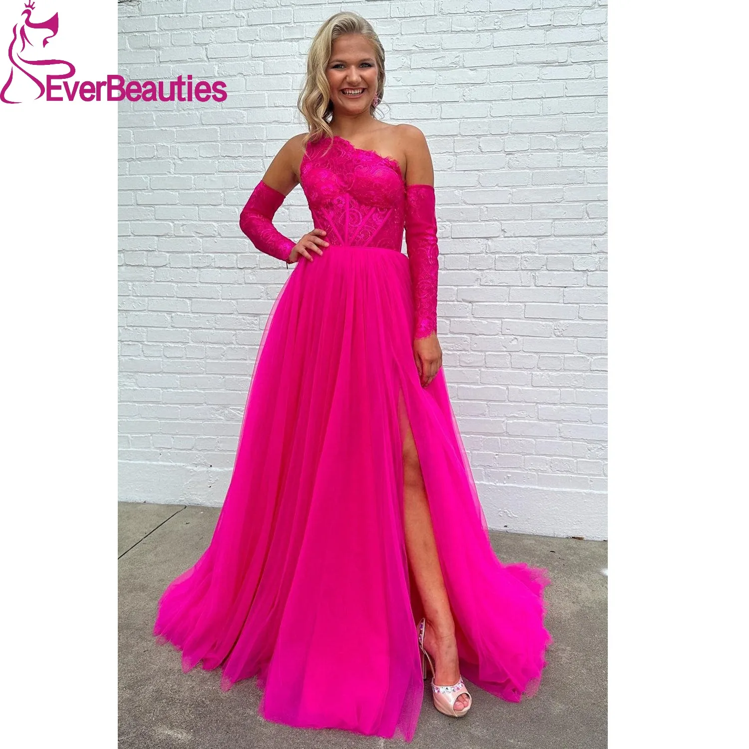 One Shoulder Tulle Appliques Prom Dress for Women 2024 Long Sleeves Vestidos De Gala Mujer A Line Formal Party Dress
One Shoulder Tulle Appliques Prom Dress for Women 2024 Long Sleeves Vestidos De Gala Mujer A Line Formal Party Dress