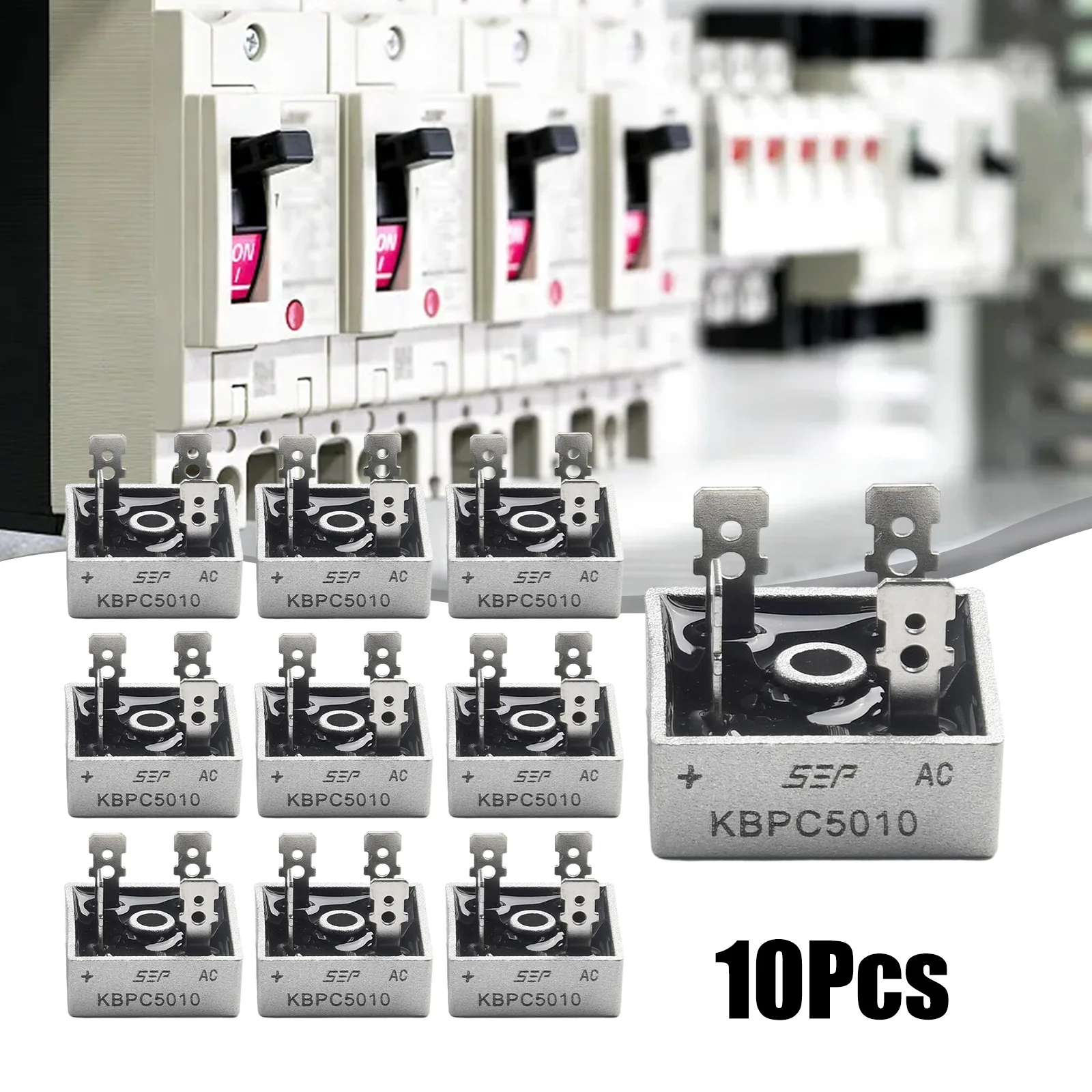 Efficient 10Pcs KBPC5010 1000V50A Metal Case Single Phases Diode Bridge Rectifier for RoHS Compliant Electronics
Efficient 10Pcs KBPC5010 1000V50A Metal Case Single Phases Diode Bridge Rectifier for RoHS Compliant Electronics