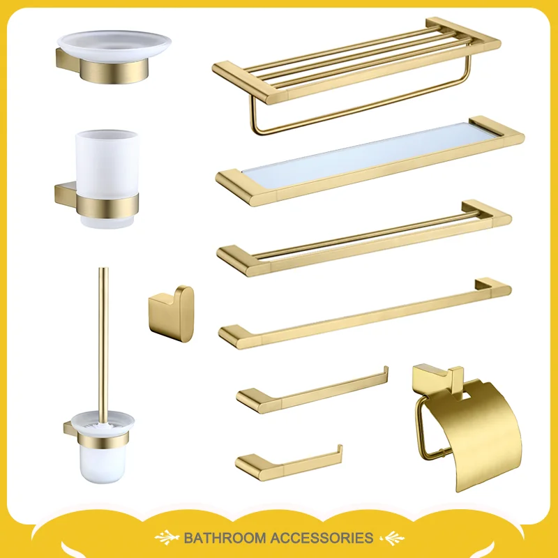 High Quality Bathroom Accessories Towel Rack Rod Shelf Ring Paper Holder Toilet Brush Holder Robe Hook Soap Dish Toothbrush Cup
High Quality Bathroom Accessories Towel Rack Rod Shelf Ring Paper Holder Toilet Brush Holder Robe Hook Soap Dish Toothbrush Cup