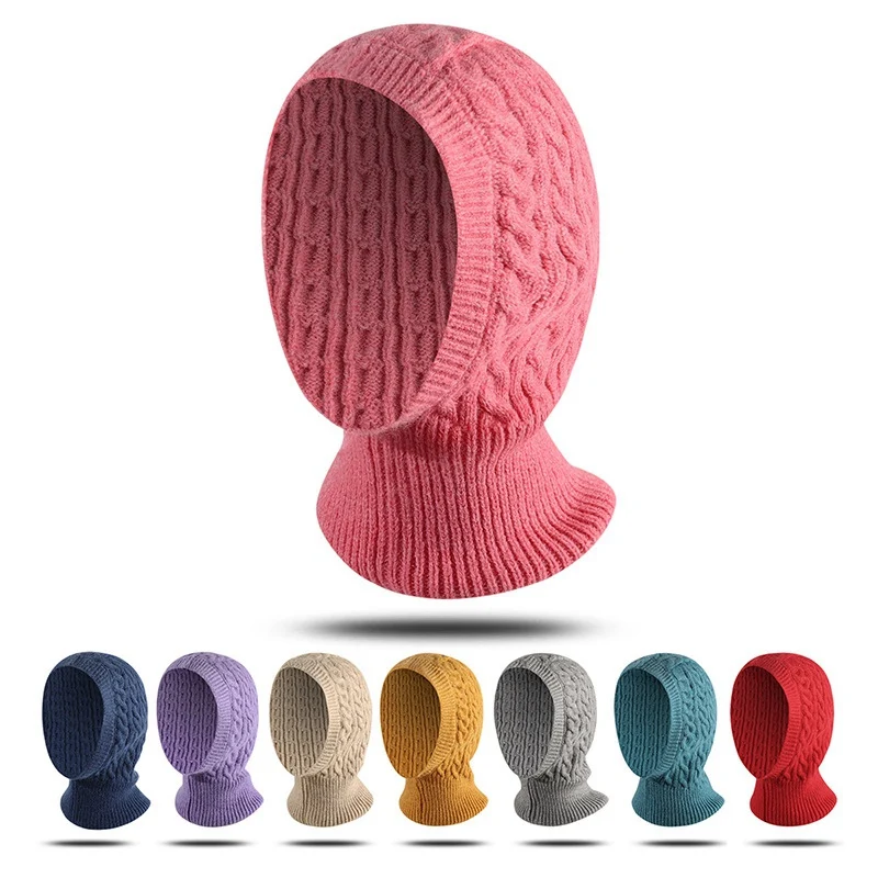Knitting Outdoor Keep Warm Windproof Solid Color Balaclava Autumn Winter Face Protection Cold Protection Women Ski Cap Beanie
Knitting Outdoor Keep Warm Windproof Solid Color Balaclava Autumn Winter Face Protection Cold Protection Women Ski Cap Beanie