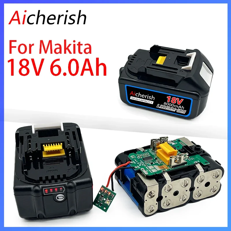 for Makita 18V 6.0Ah Rechargeable Lithium Battery Pack,for 18V Drill BL1830 BL1840 BL1850 BL1860B Replacement Li-ion Batteries
for Makita 18V 6.0Ah Rechargeable Lithium Battery Pack,for 18V Drill BL1830 BL1840 BL1850 BL1860B Replacement Li-ion Batteries