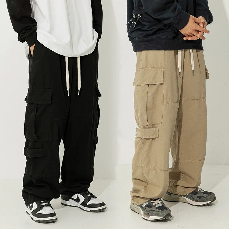 Korean Version of Workwear Pocket Casual Pants for Men's Autumn Loose Vintage Solid Cotton Workwear Men's Pants Sweatpants
Korean Version of Workwear Pocket Casual Pants for Men's Autumn Loose Vintage Solid Cotton Workwear Men's Pants Sweatpants