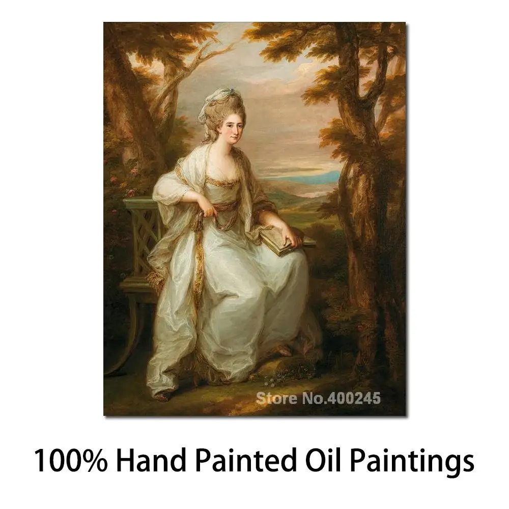 

Famous Angelica Kauffman Portrait of Anne Loudon Lady Henderson of Fordall Oil Painting Canvas High Quality Hand Painted