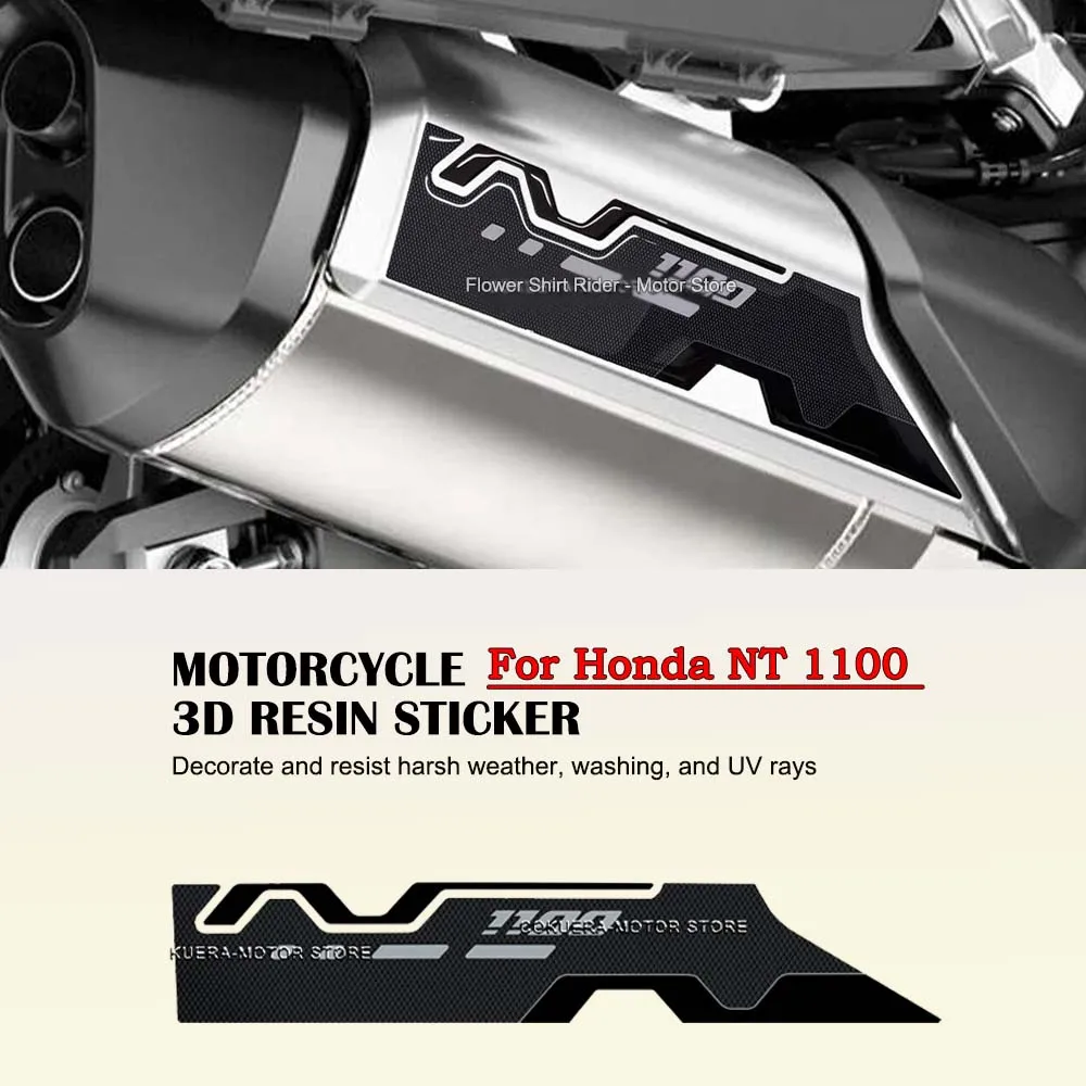 

For Honda NT1100 2022-2023 3D Epoxy Resin Stickers Waterproof Motorcycle Accesscies Protection Silencer Rear Body Stickers