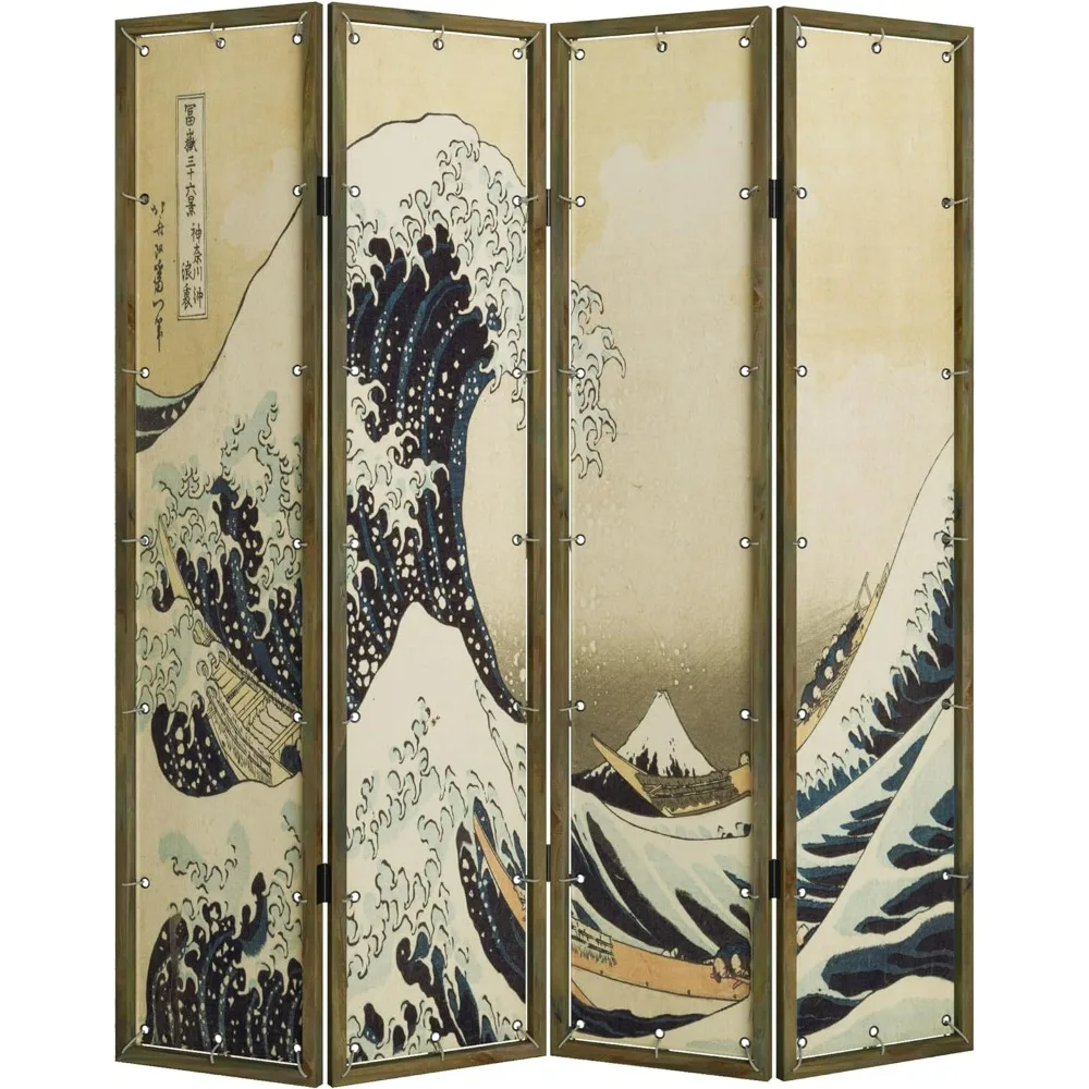 Room Divider 4 - Panel Folding Room Divider Single Side Japanese Ukiyoe Painting Wood Privacy Screens Foldable Portable
Room Divider 4 - Panel Folding Room Divider Single Side Japanese Ukiyoe Painting Wood Privacy Screens Foldable Portable