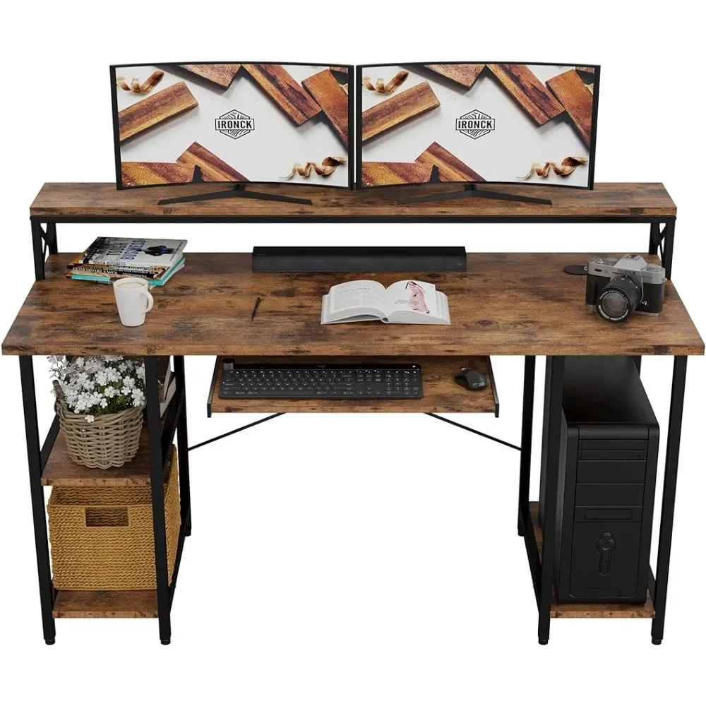 Storage Shelf Study Desk Home Office Desk With Keyboard Tray Industrial Studying Writing Table Vintage Brown Freight free
Storage Shelf Study Desk Home Office Desk With Keyboard Tray Industrial Studying Writing Table Vintage Brown Freight free