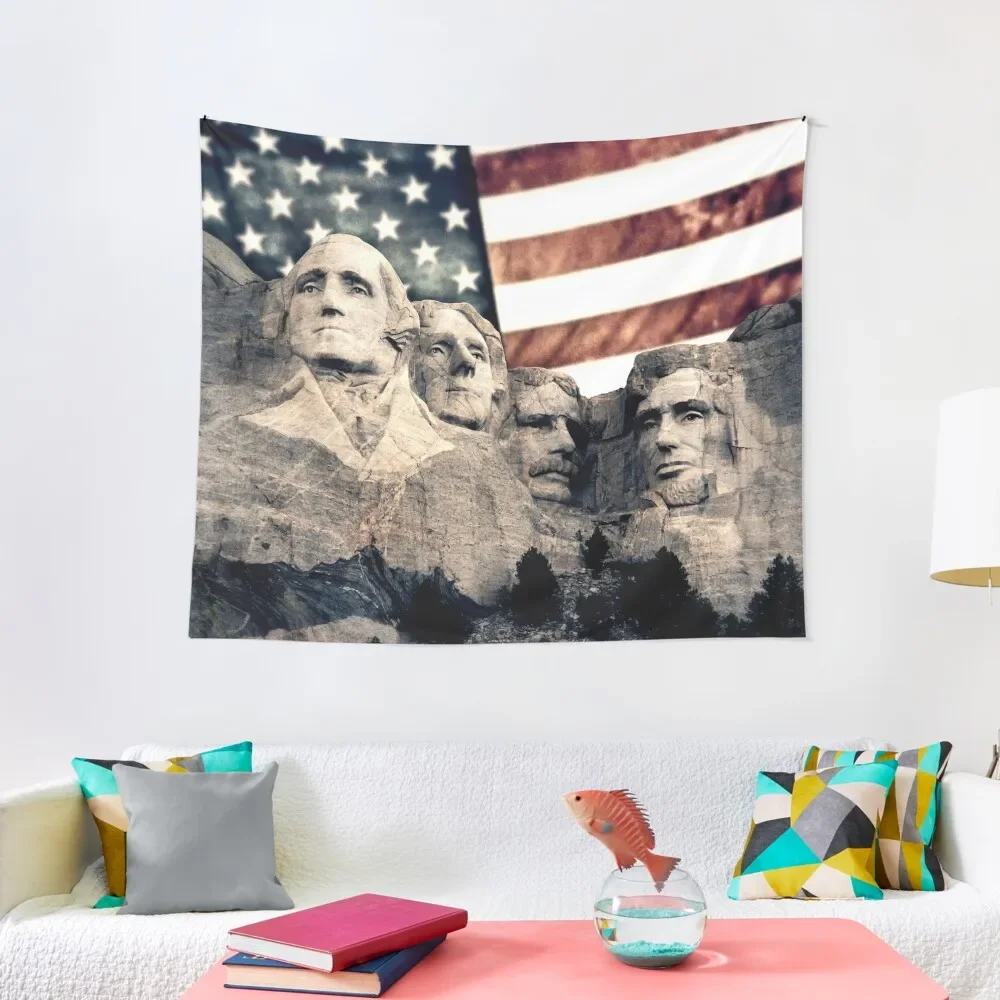 

Patriotic Mount Rushmore Tapestry Wallpapers Home Decor Bedrooms Decorations On The Wall Wall Decoration Items Tapestry