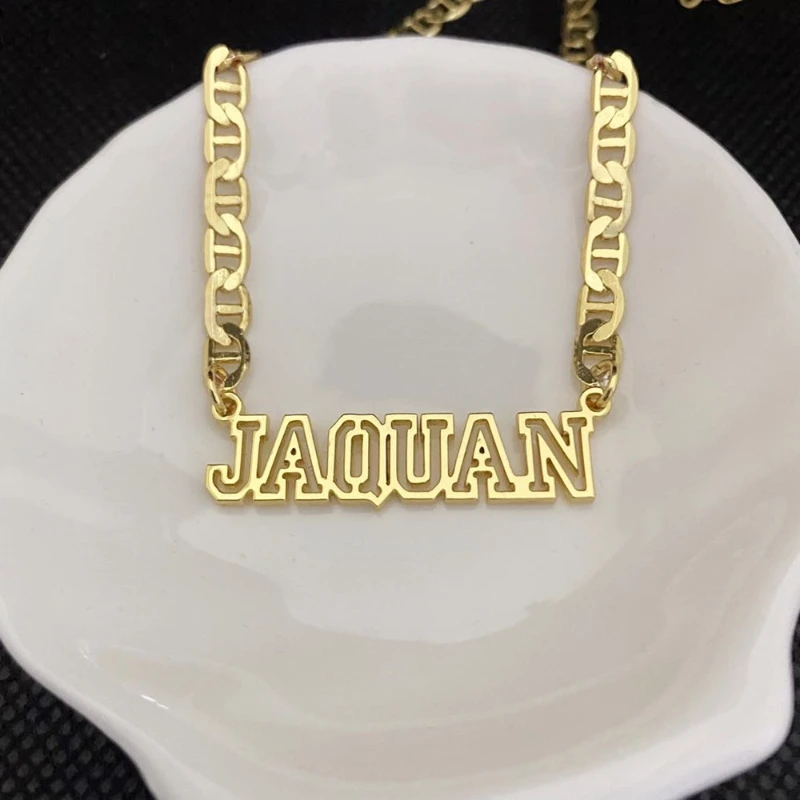 Bellona New stainless steel pig nose collar custom name necklace hollow nameplate Necklace women's and men's jewelry
Bellona New stainless steel pig nose collar custom name necklace hollow nameplate Necklace women's and men's jewelry
