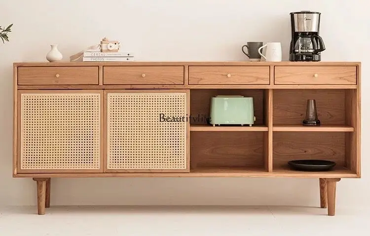 Japanese Rattan Sideboard Cabinet Nordic Solid Wood Storage Modern Simple Hallway Storage Side Cabinet
Japanese Rattan Sideboard Cabinet Nordic Solid Wood Storage Modern Simple Hallway Storage Side Cabinet