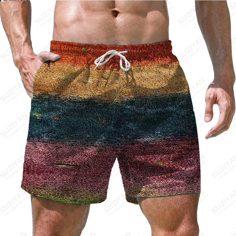 Summer New Men's Shorts Beach Pants Colored Gradient 3D Printing Hawaiian Leisure Beach Style Men's Drawstring Home SportsShorts
Summer New Men's Shorts Beach Pants Colored Gradient 3D Printing Hawaiian Leisure Beach Style Men's Drawstring Home SportsShorts