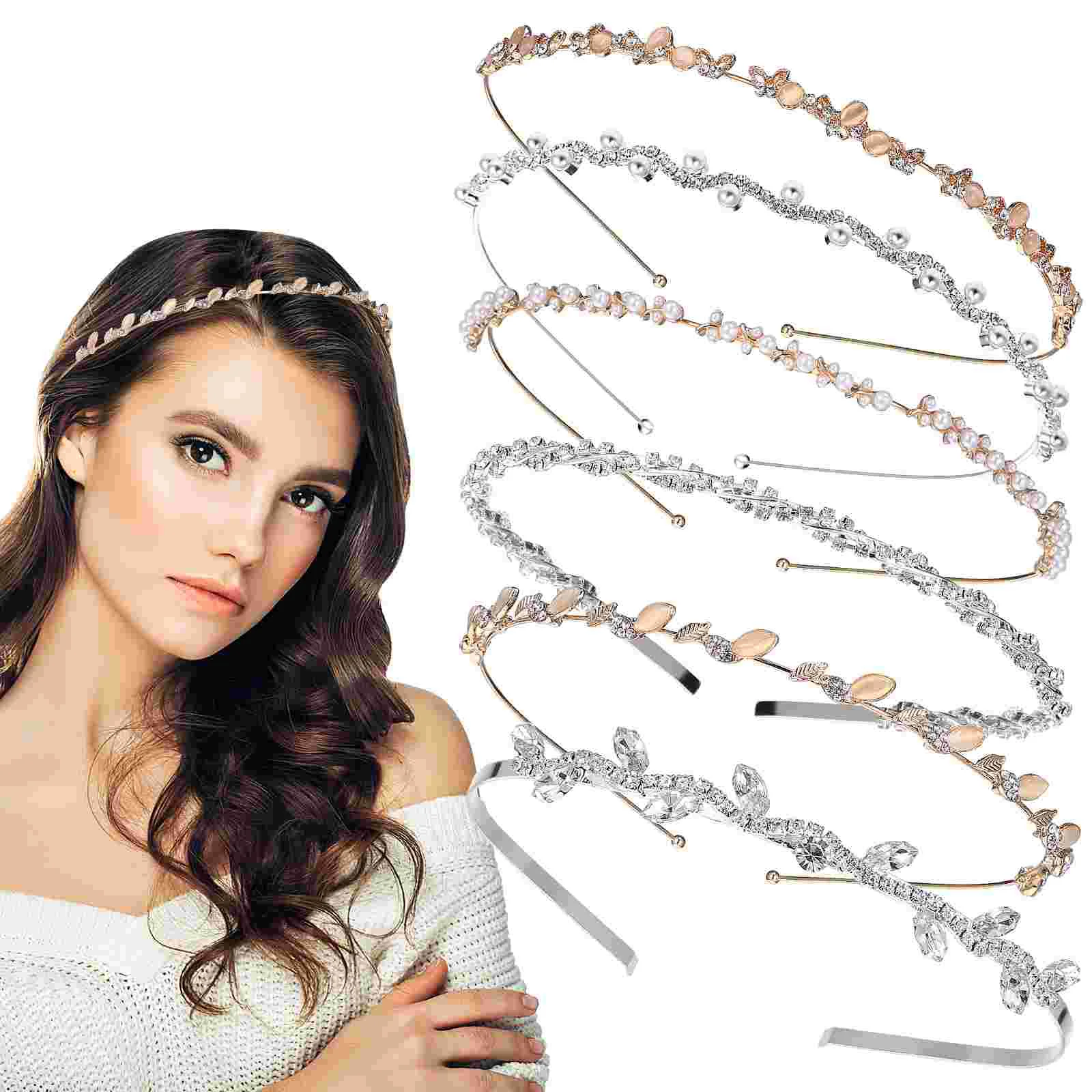 6Pcs Wedding Bridal Headbands Rhinestone Hair Crown Pearl Crystal Elegant Hair Band for Party
6Pcs Wedding Bridal Headbands Rhinestone Hair Crown Pearl Crystal Elegant Hair Band for Party