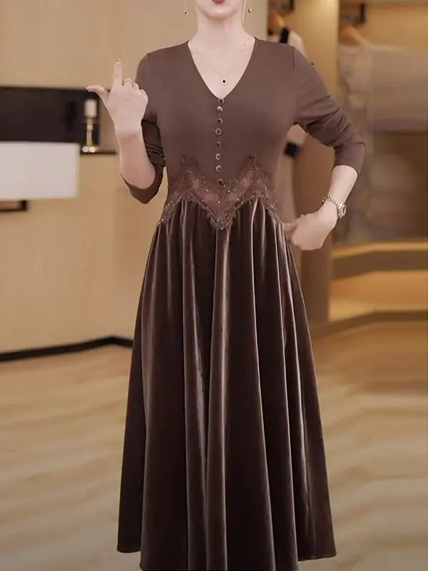 Платья для женщин 2023 осень зима лоскутное свободное корейское модное универсальное элегантное и красивое женское T603
Платья для женщин 2023 осень зима лоскутное свободное корейское модное универсальное элегантное и красивое женское T603