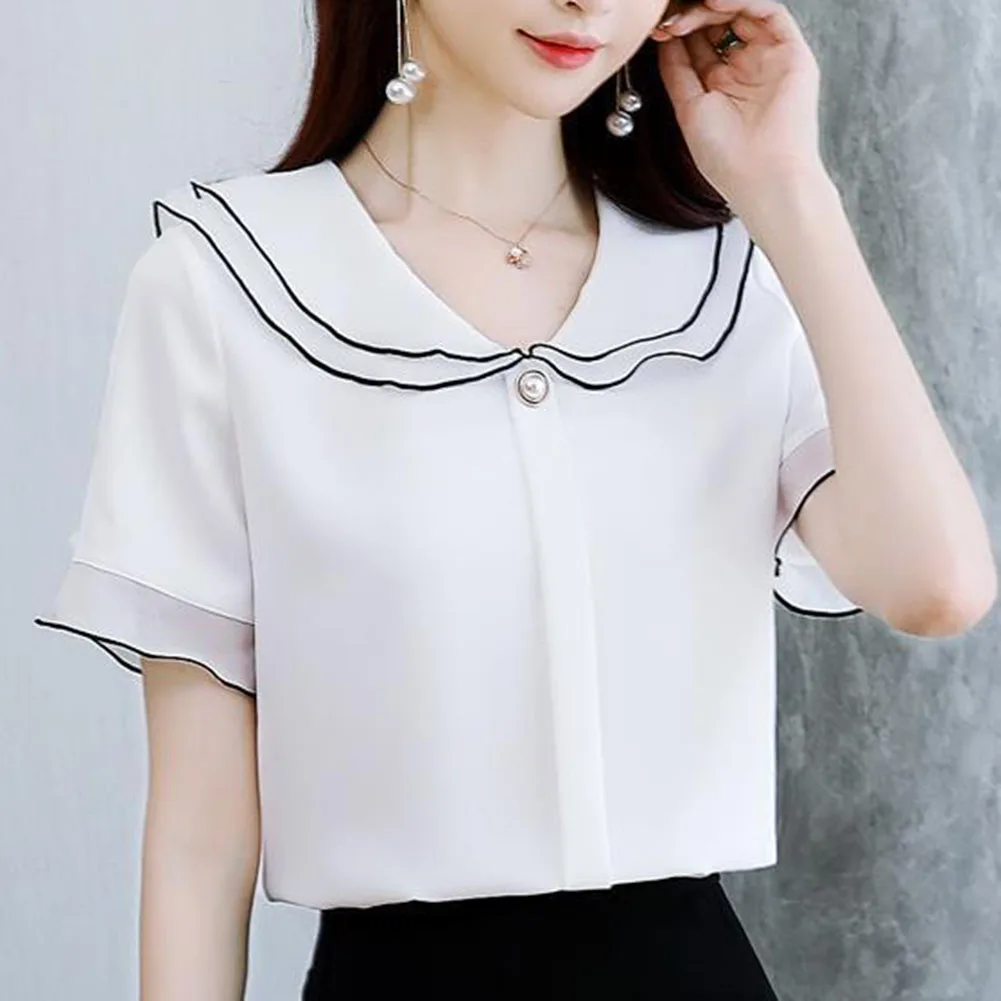 Long Lasting High Quality Shirt Blouse Short Sleeve Simple Soft Solid Color Spring Street Patchwork Retro Stylish
Long Lasting High Quality Shirt Blouse Short Sleeve Simple Soft Solid Color Spring Street Patchwork Retro Stylish