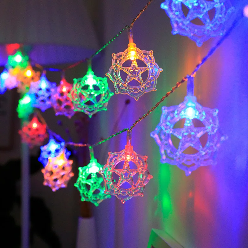 

3M 20LED Ramadan Decorations 2023 for Home Festoon LED Star Moon Light String Fairy Garland on Battery/USB Wedding Decoration