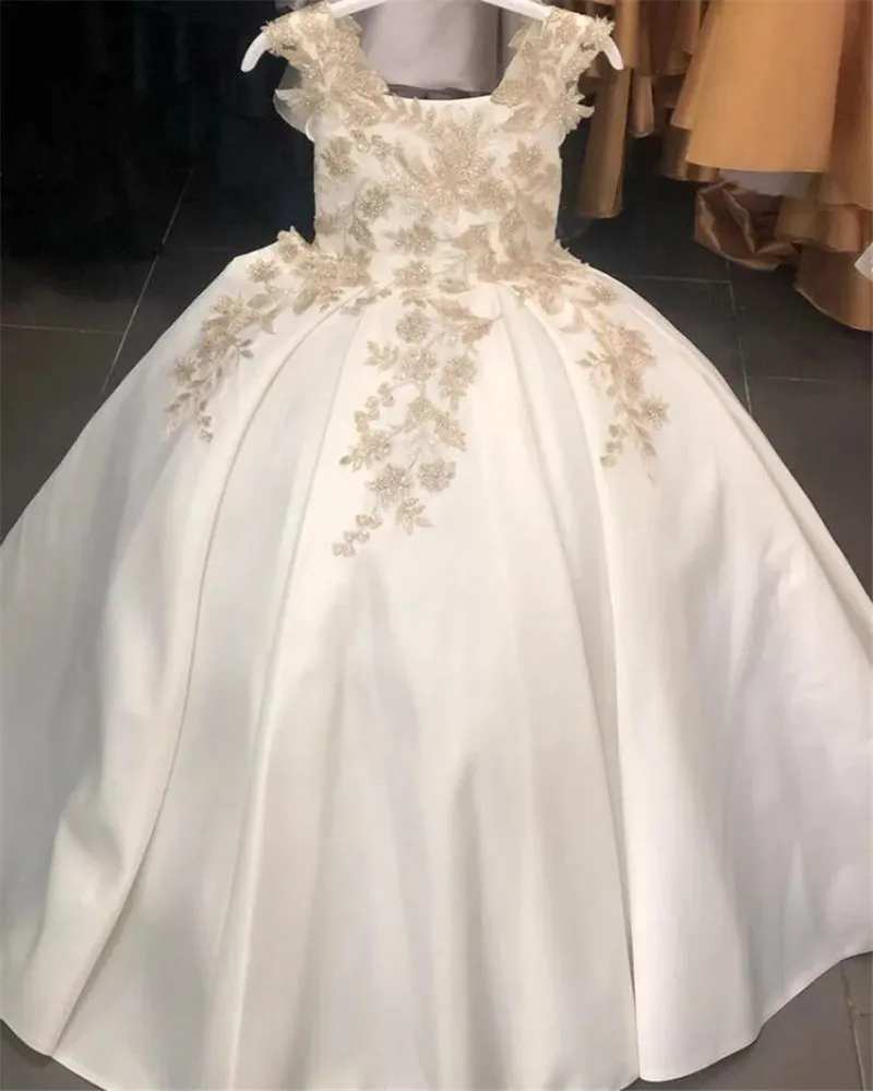 Ivory Satin Lace Flower Girls Dresses for Wedding Party Birthday Dress Kids Clothes formal wear Costumes Custom Made
Ivory Satin Lace Flower Girls Dresses for Wedding Party Birthday Dress Kids Clothes formal wear Costumes Custom Made