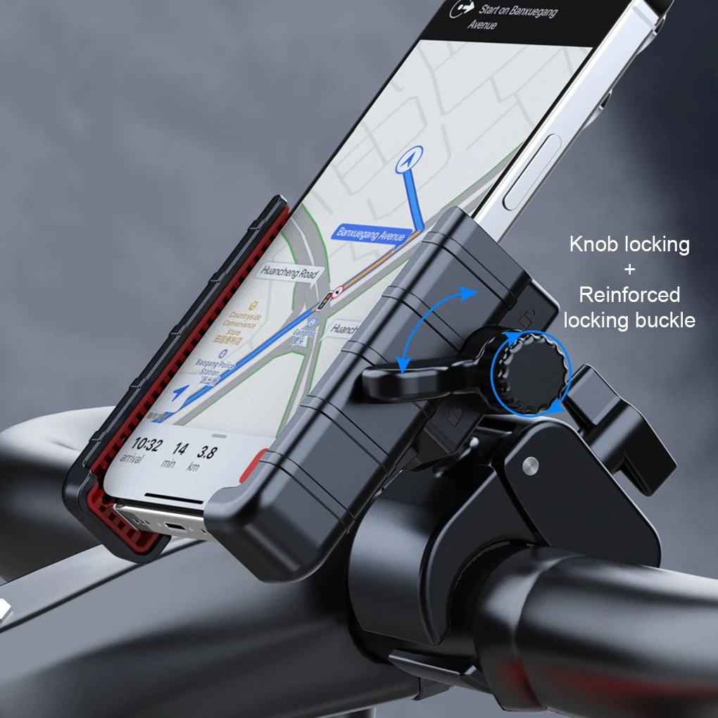 360°Rotation Motorcycle Phone Holder Bike Phone Mount Upgrade Adjustable Bicycle Scooter Handlebar Cradle Clip for Phone Rack
360°Rotation Motorcycle Phone Holder Bike Phone Mount Upgrade Adjustable Bicycle Scooter Handlebar Cradle Clip for Phone Rack