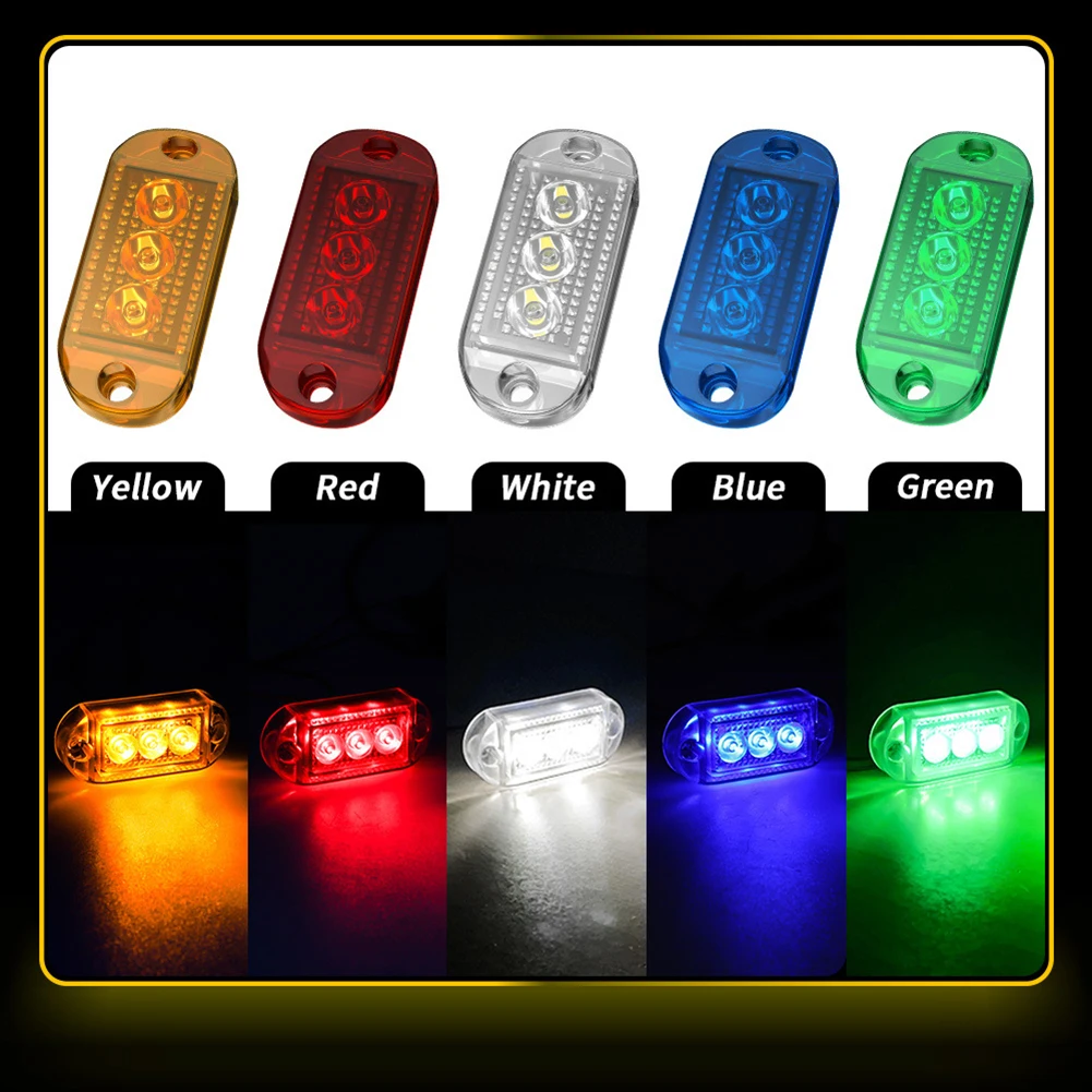 1pcs Truck Light 12V 24V 3LED Truck Side Light Width Light Truck Side Light Side Marker Light White, Yellow, Red, Blue, Green
1pcs Truck Light 12V 24V 3LED Truck Side Light Width Light Truck Side Light Side Marker Light White, Yellow, Red, Blue, Green